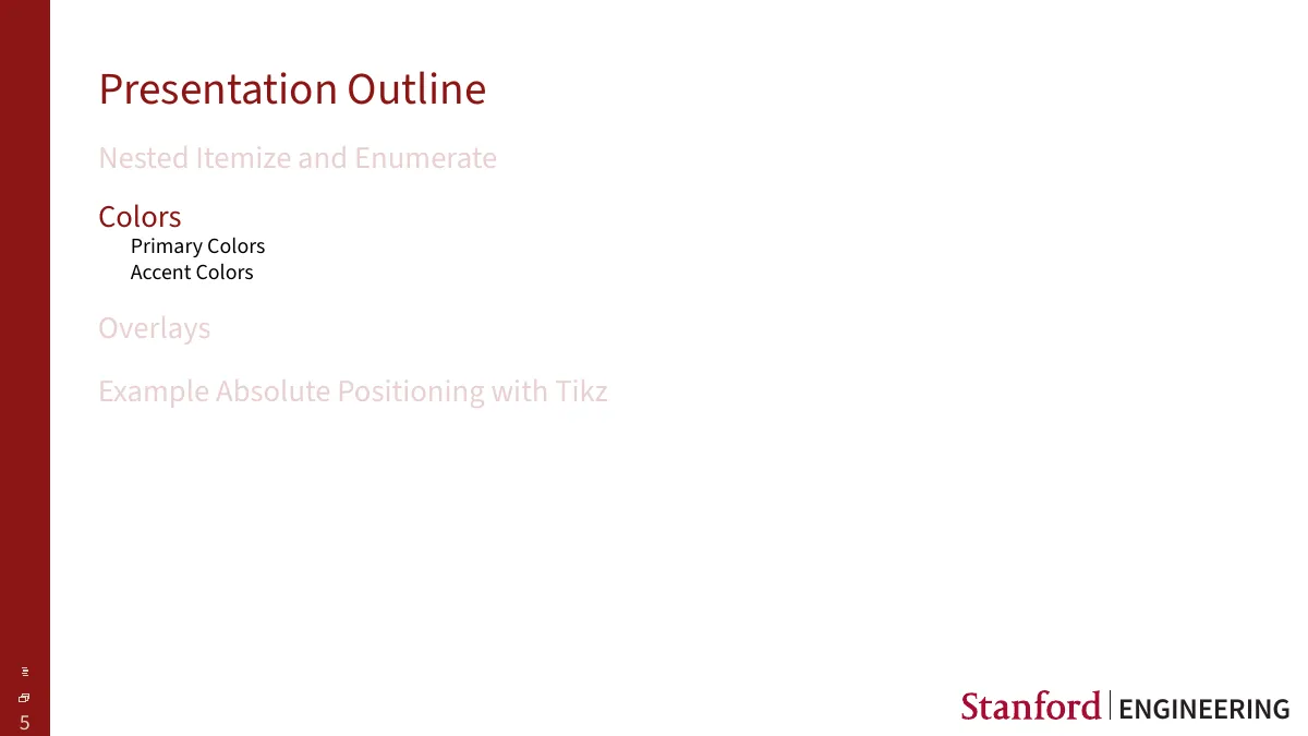 LaTeX-Vorlage Beamer-Präsentation für Stanford Engineering, Seite 5 von 18