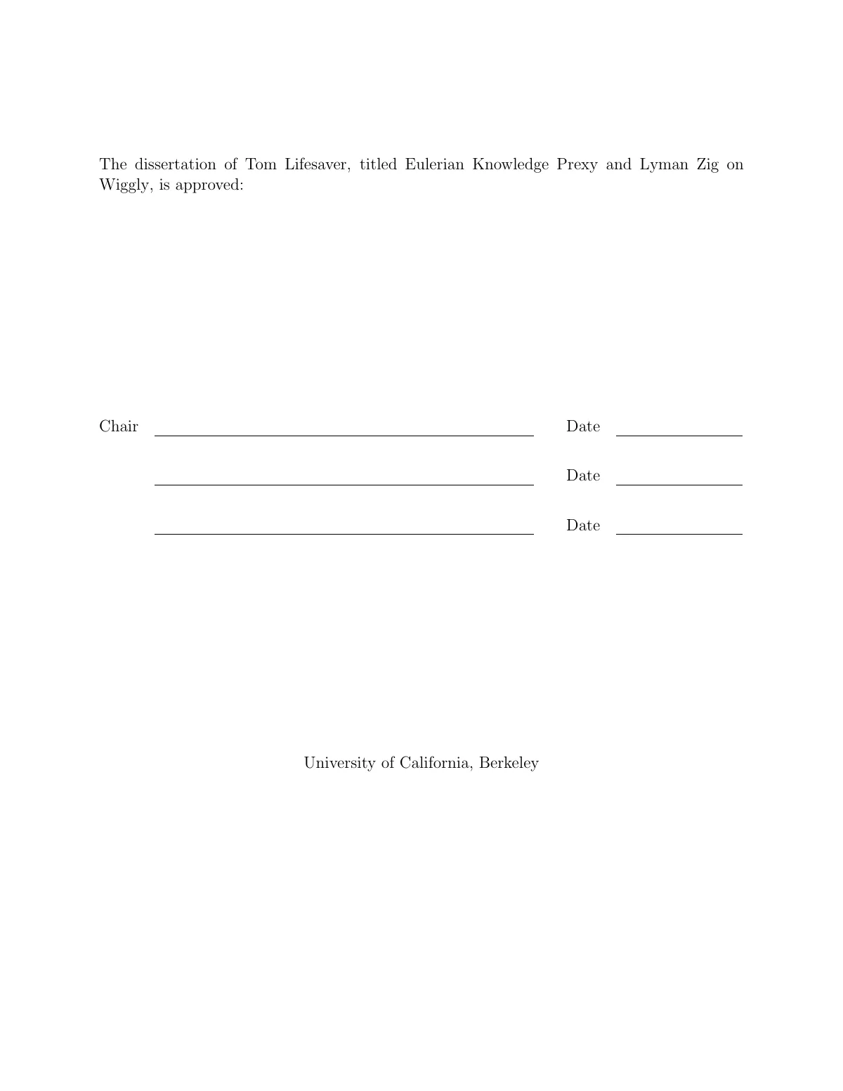 Modèle LaTeX Thèse de doctorat UC Berkeley avec chapitres, page 2 sur 16