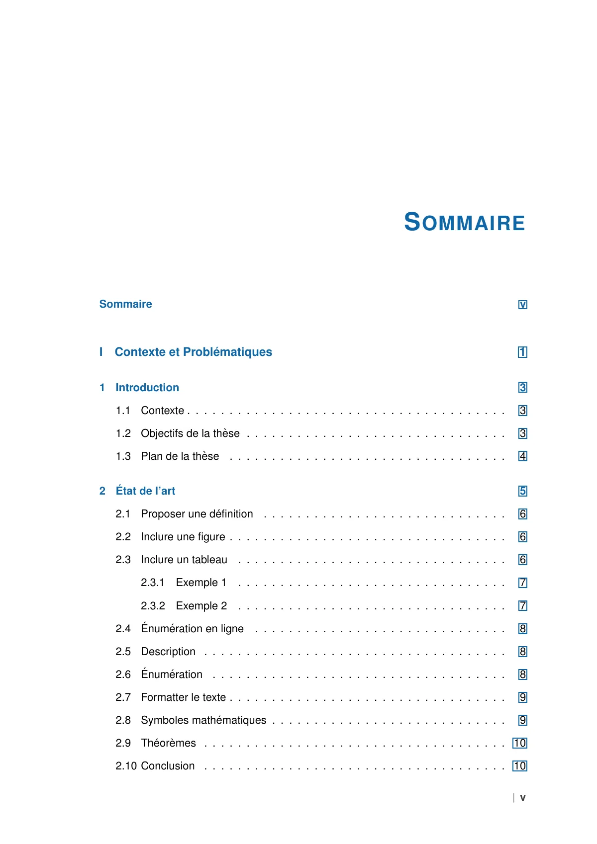 LaTeX-Vorlage PhD-Dissertation der UTBM, Doktorandenschule SPIM, Französisch, Seite 5 von 44