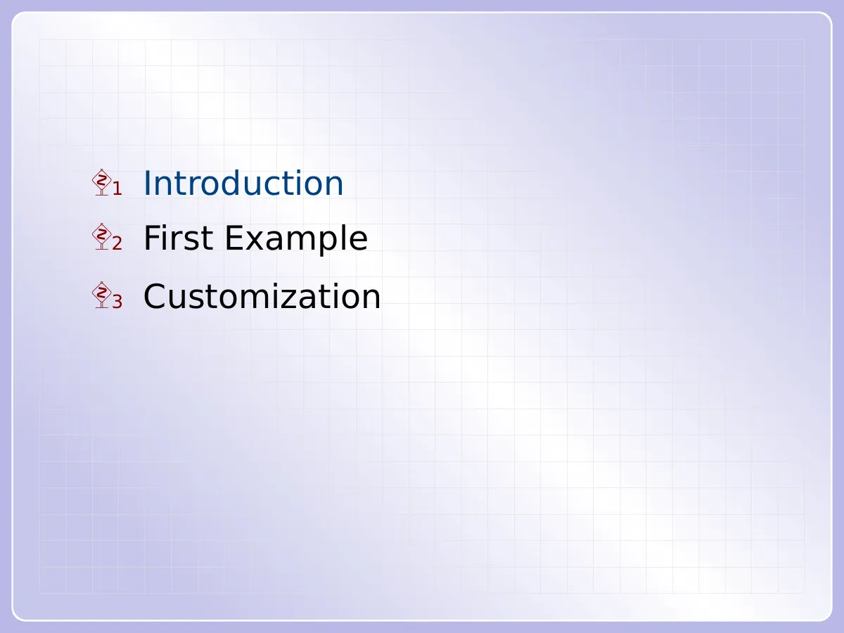 LaTeX-Vorlage Concrete cLagrange Beamer-Theme mit Code-Listings, Seite 2 von 7
