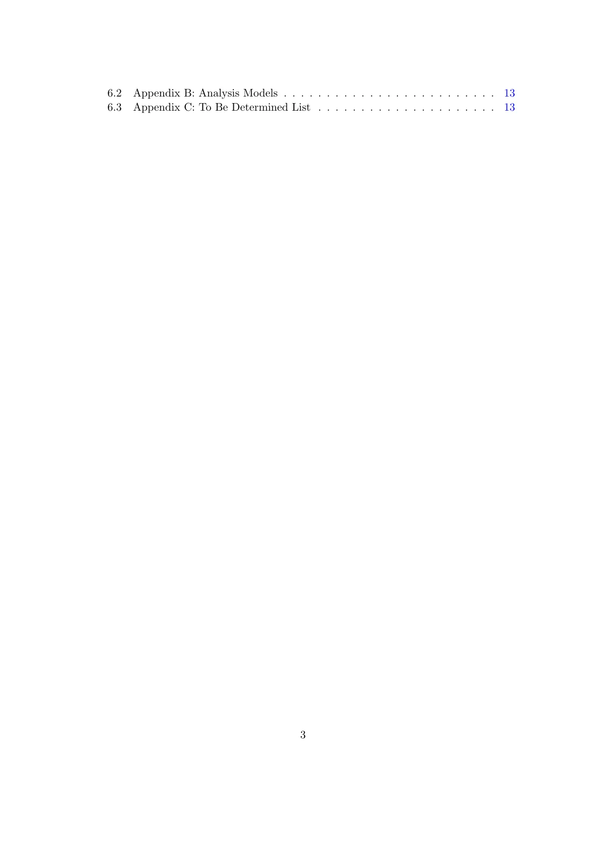Software Requirements Specification (IEEE) LaTeX template, page 3 of 13