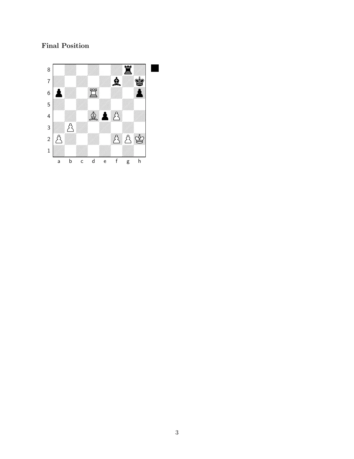 Plantilla de LaTeX Partida de ajedrez anotada con diagramas, página 3 de 3