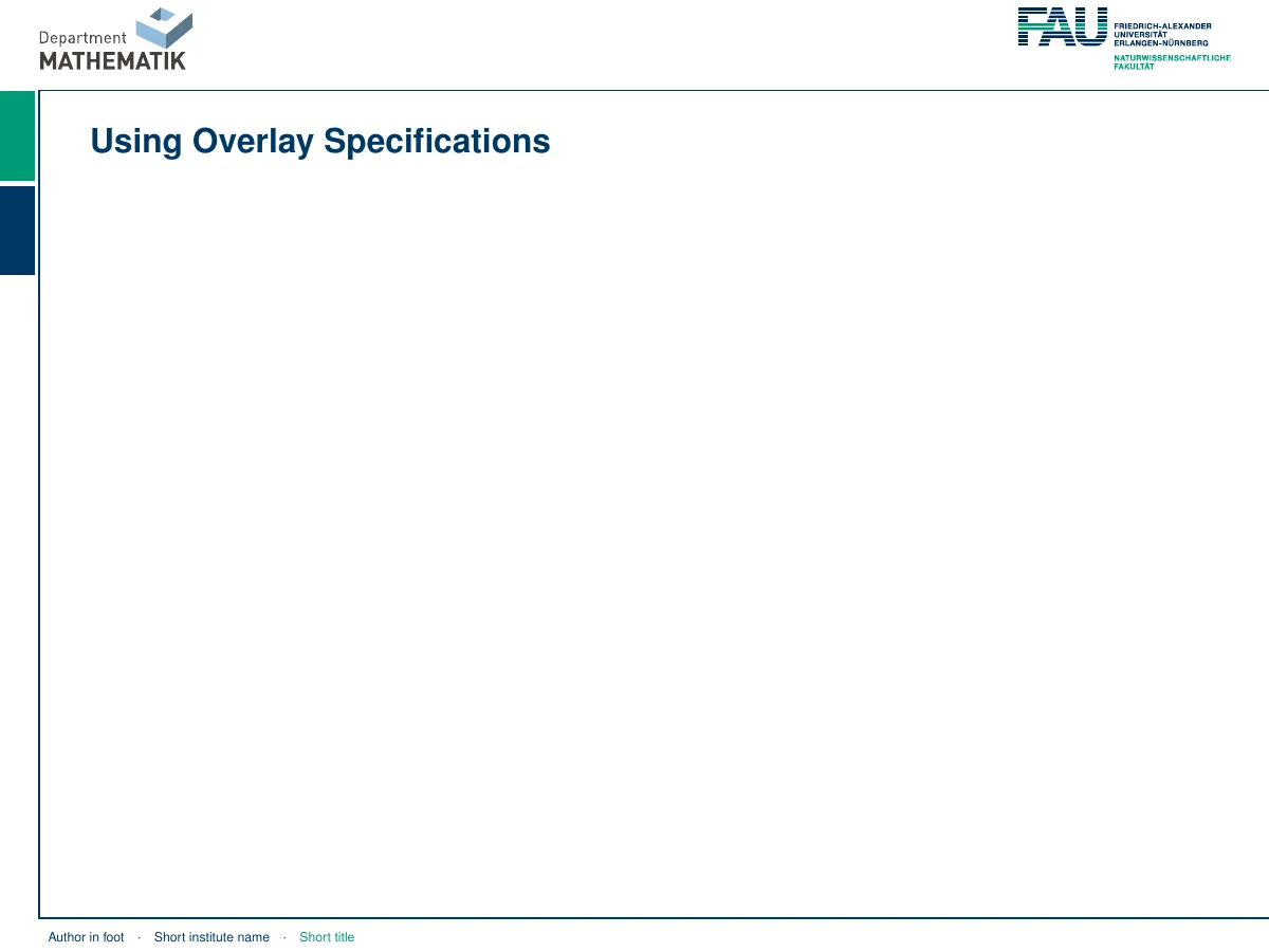 FAU Erlangen-Nuremberg Beamer theme, 16:9 and 4:3 LaTeX template, page 5 of 10