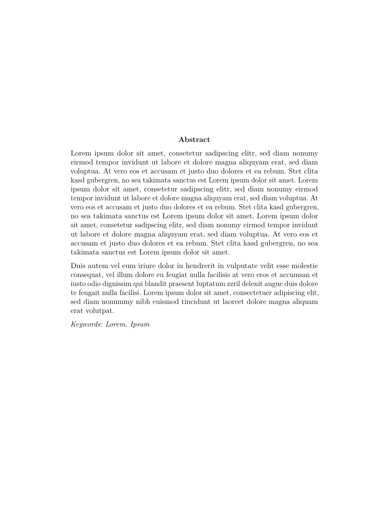 University of Zurich master's thesis, German LaTeX template, page 3 of 27