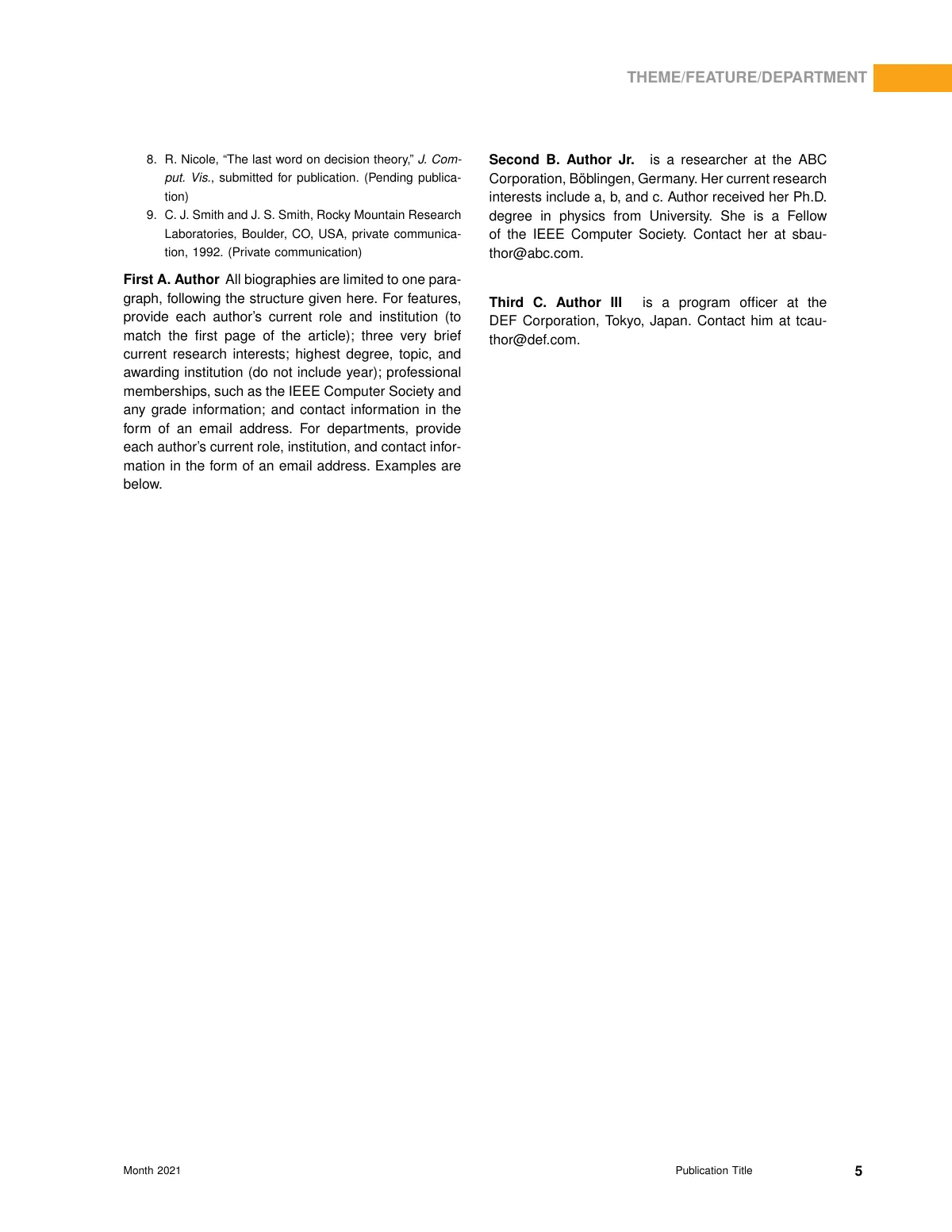 IEEE Computer Society magazine article LaTeX template, page 5 of 5