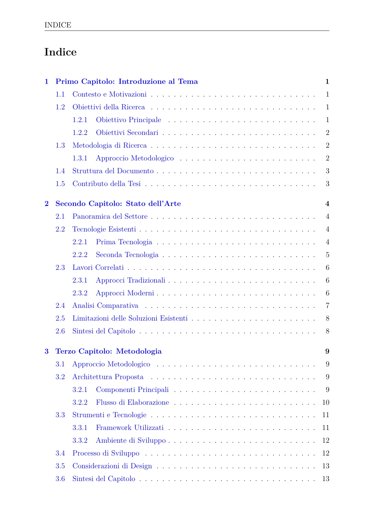 LaTeX-mallen UNINETTUNO engineering thesis, Italian, sida 5 av 45