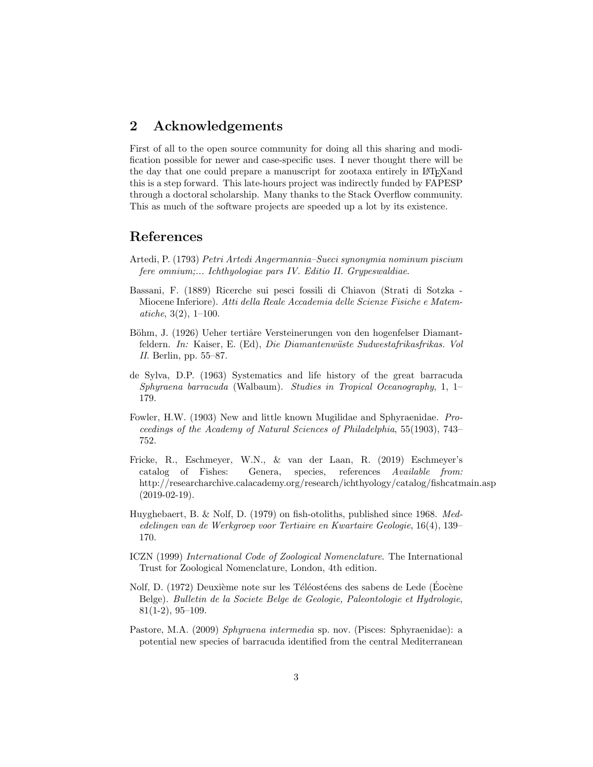 LaTeX-Vorlage Zootaxa-Manuskript mit taxonomischen Zitaten, Seite 3 von 4