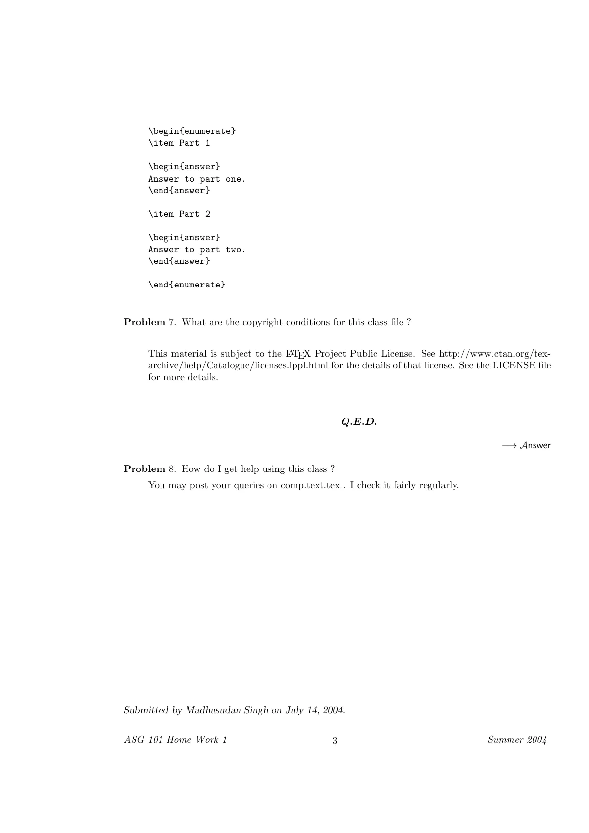 Homework and lab assignment class LaTeX template, page 3 of 3