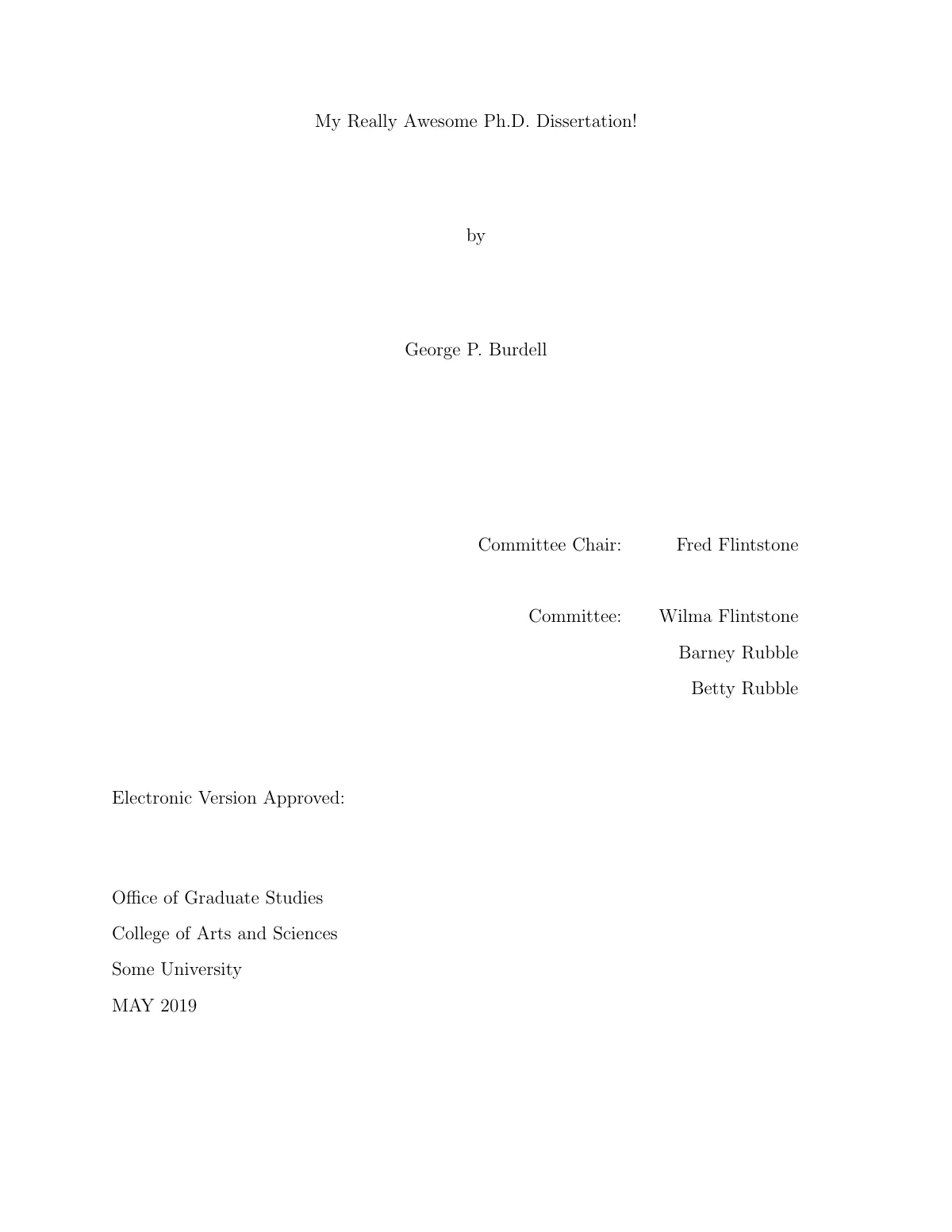 LaTeX-mallen Georgia State University PhD dissertation, sida 5 av 17