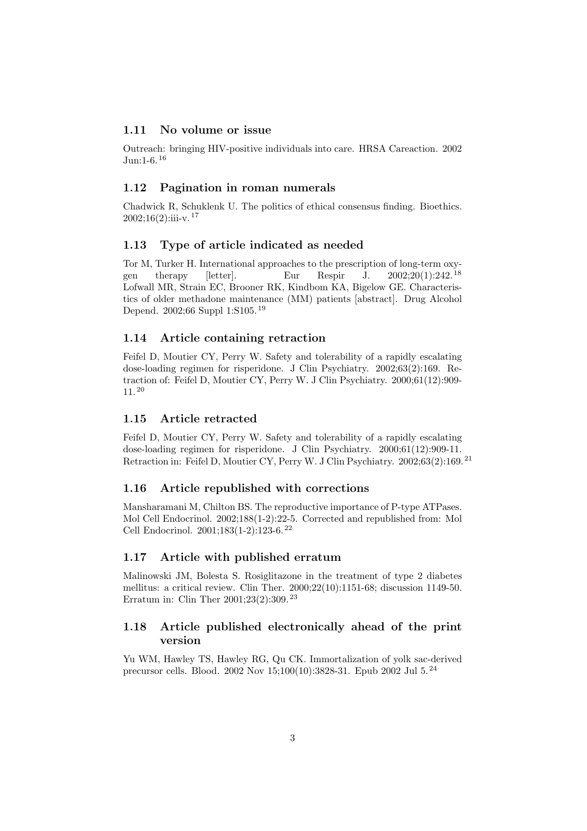 Vancouver reference style for biomedical journals LaTeX template, page 3 of 10
