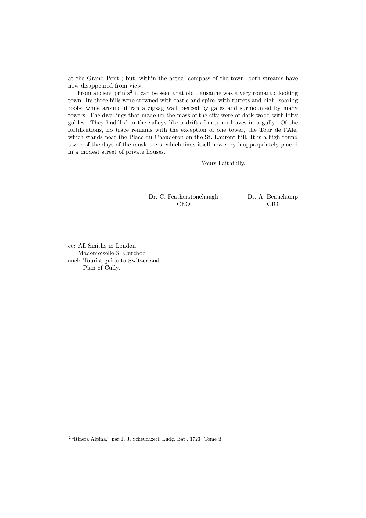 LaTeX-Vorlage Geschäftsbrief mit Firmenbriefkopf (hletter), Seite 2 von 2