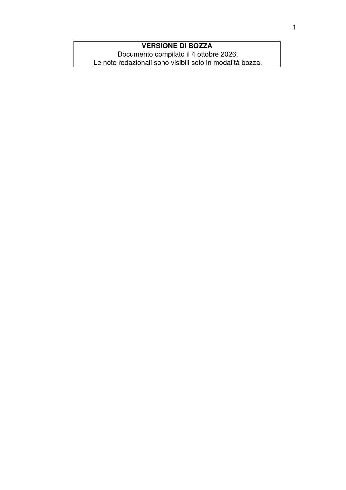 LaTeX-Vorlage Italienische kommunale Verordnung (attinormativi), Seite 2 von 29