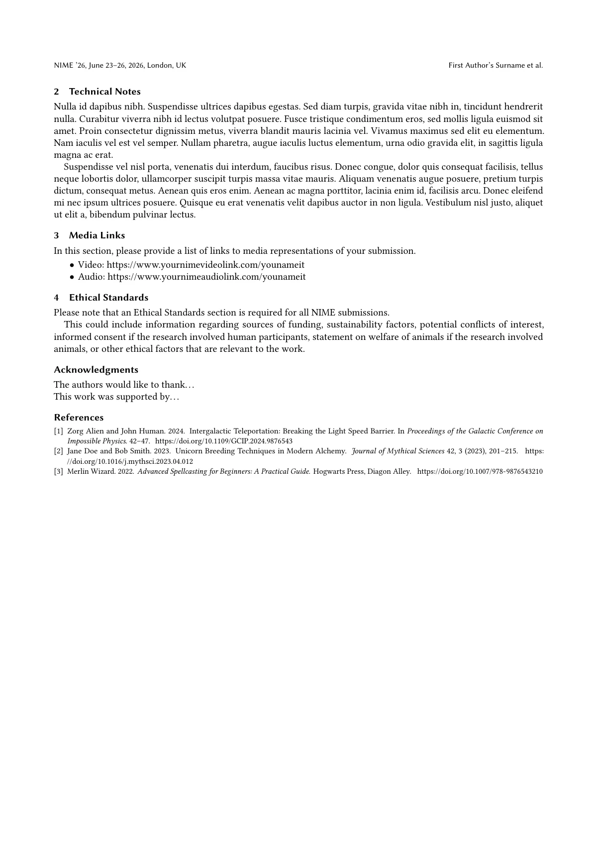Modèle LaTeX Article de conférence NIME, piste alt.nime, page 2 sur 2