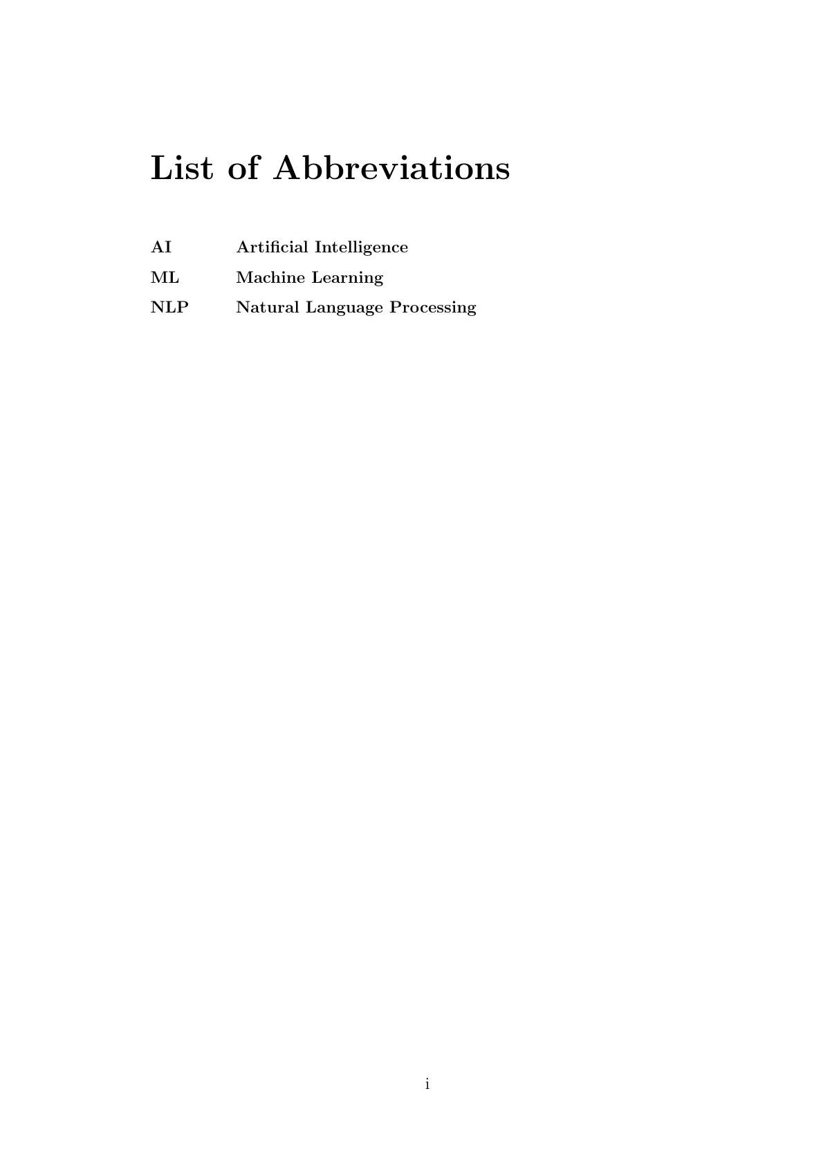 NIT Calicut seminar report, Mechanical Engineering LaTeX template, page 5 of 16