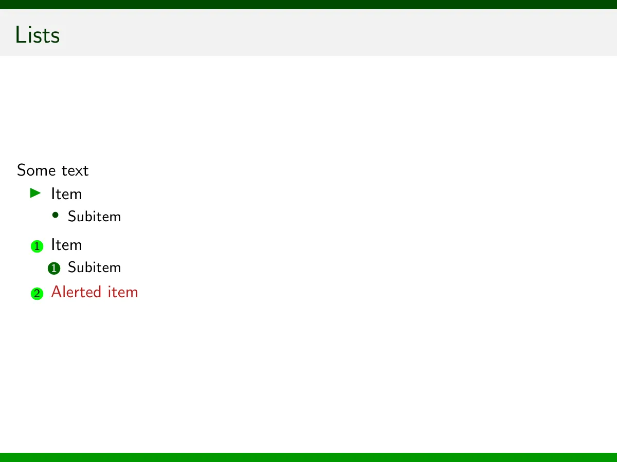Cambridge US style Beamer, no headline or footline LaTeX template, page 2 of 7