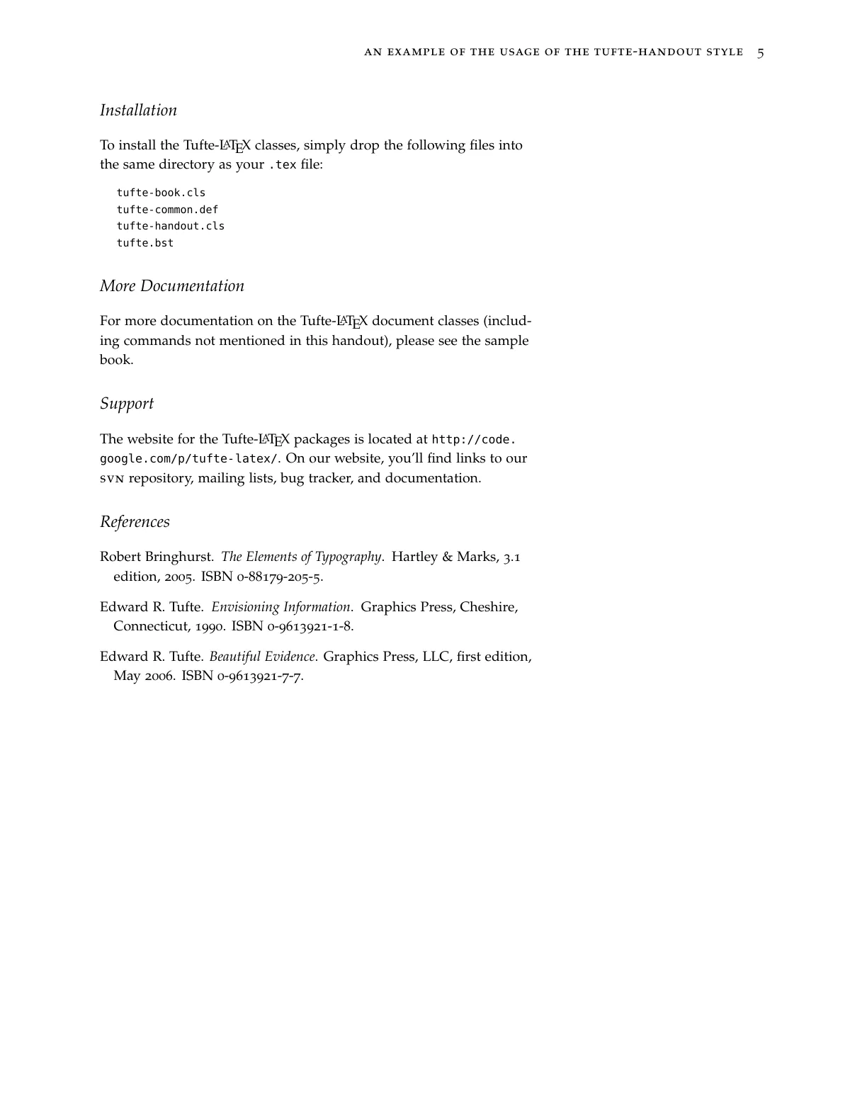 Tufte-style handout with sidenotes and bibliography LaTeX template, page 5 of 5