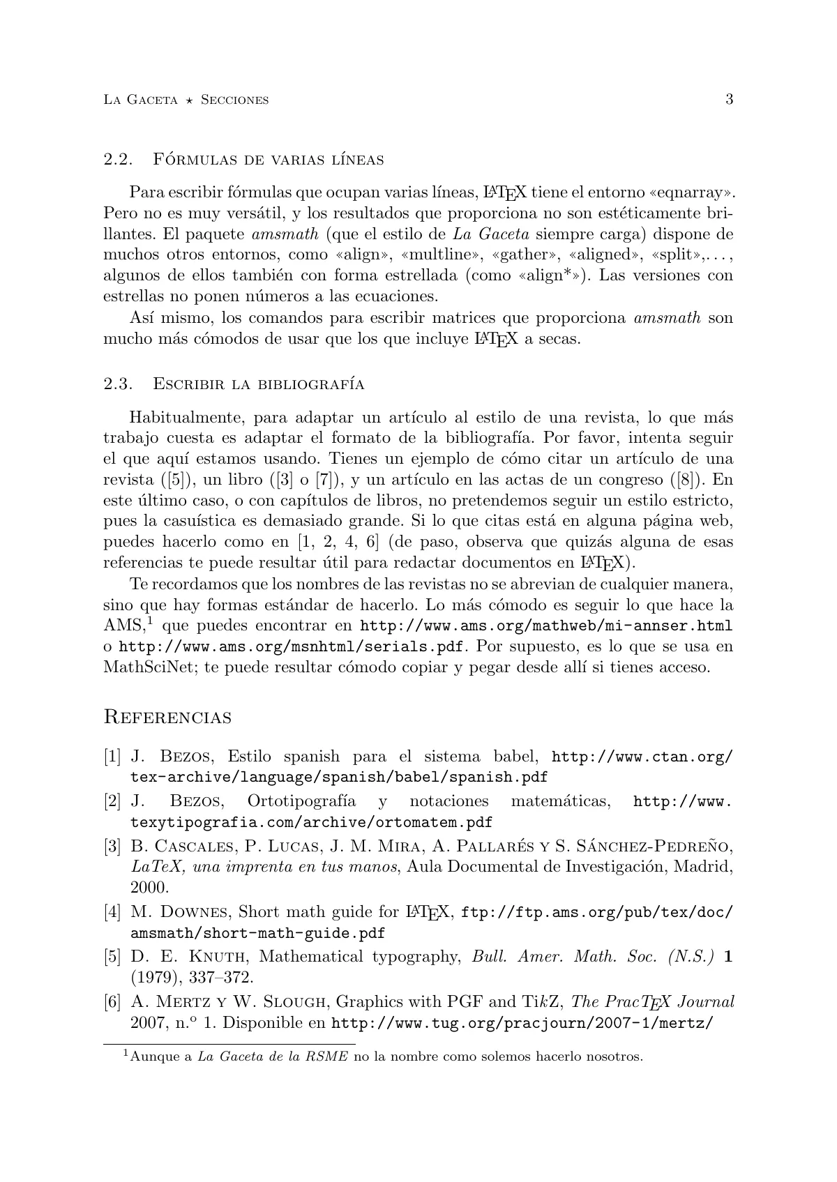 La Gaceta de la RSME section article (Spanish) LaTeX template, page 3 of 4