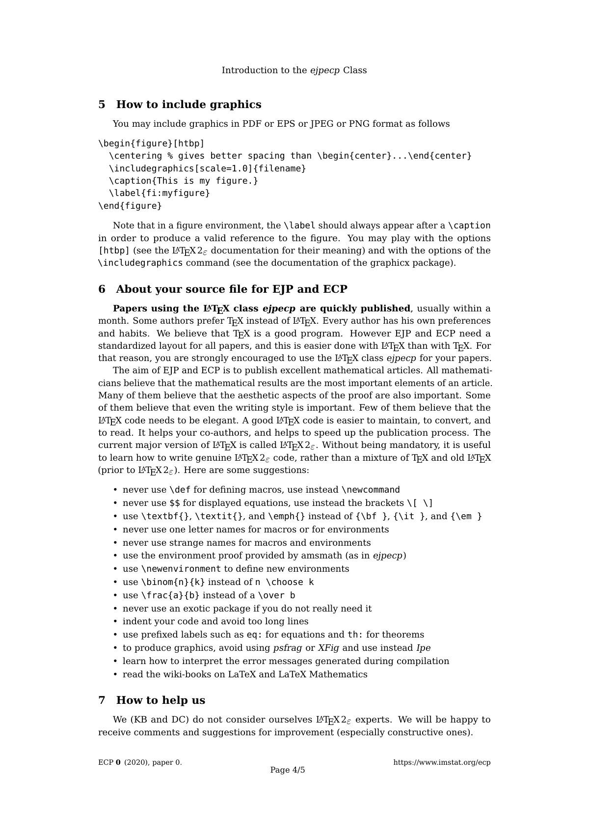 EJP and ECP probability journal article LaTeX template, page 4 of 5