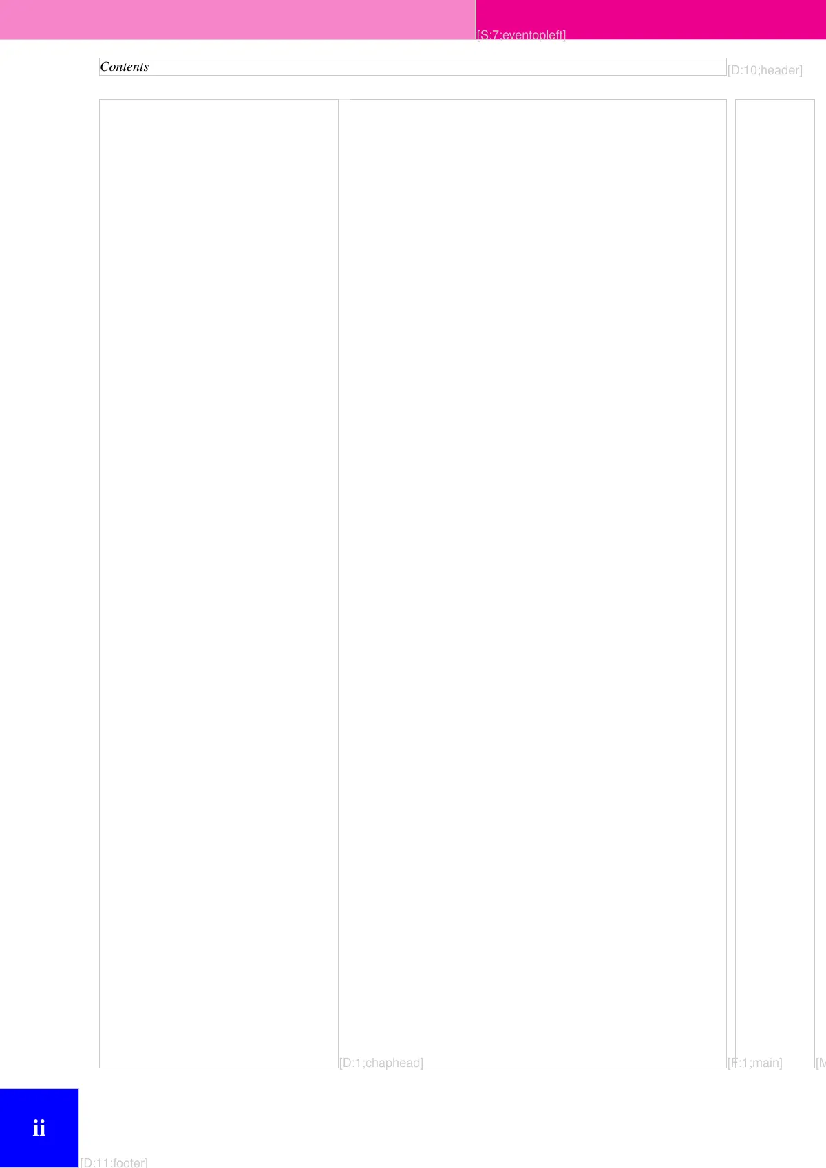LaTeX-Vorlage Flow-Frames-Beispiel mit Kopfzeilen und statischen Rahmen, Seite 4 von 14