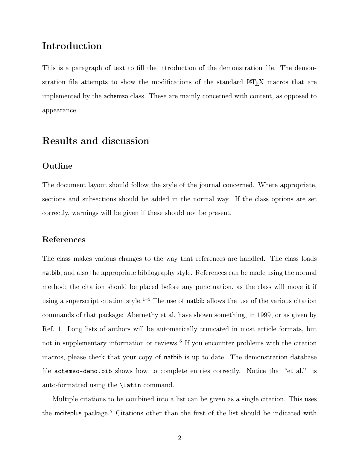 American Chemical Society article (achemso) LaTeX template, page 2 of 8