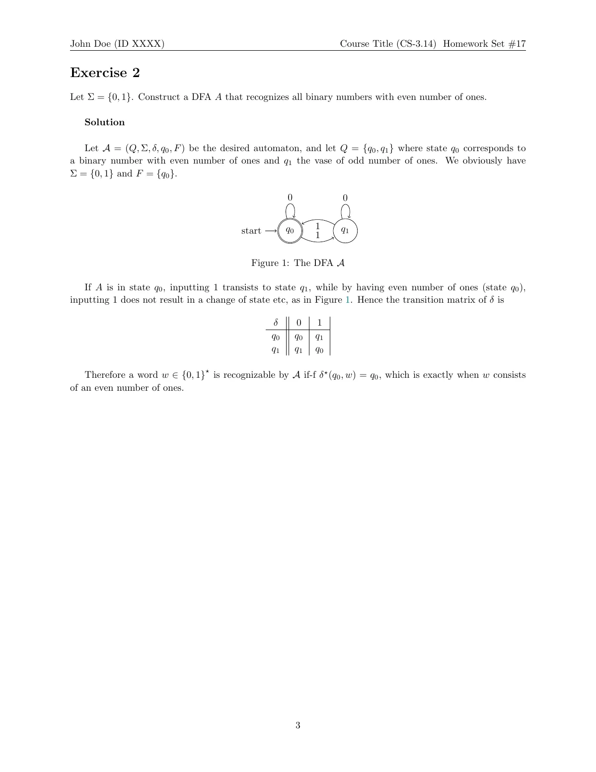 Homework assignment, University of Crete LaTeX template, page 3 of 8