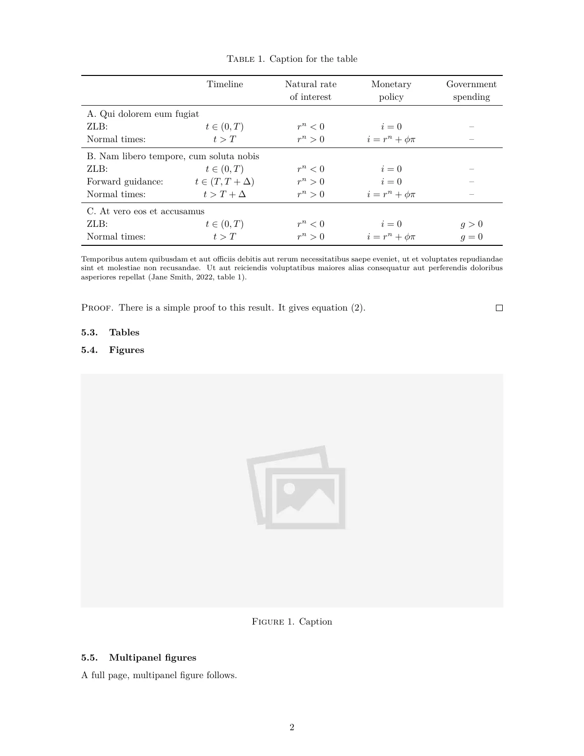 LaTeX-Vorlage Einfacher akademischer Artikel, Seite 3 von 6