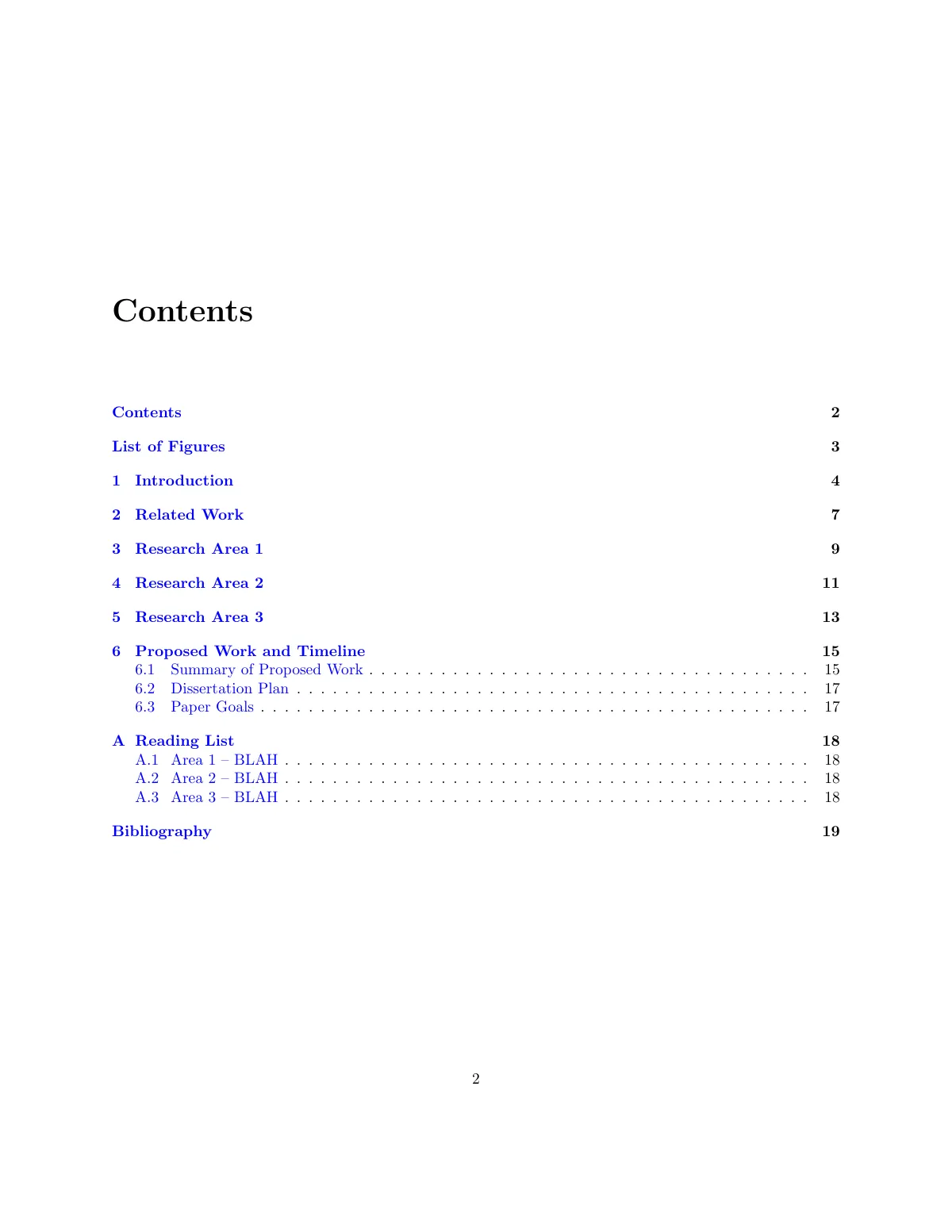 University of Maryland dissertation proposal LaTeX template, page 3 of 20