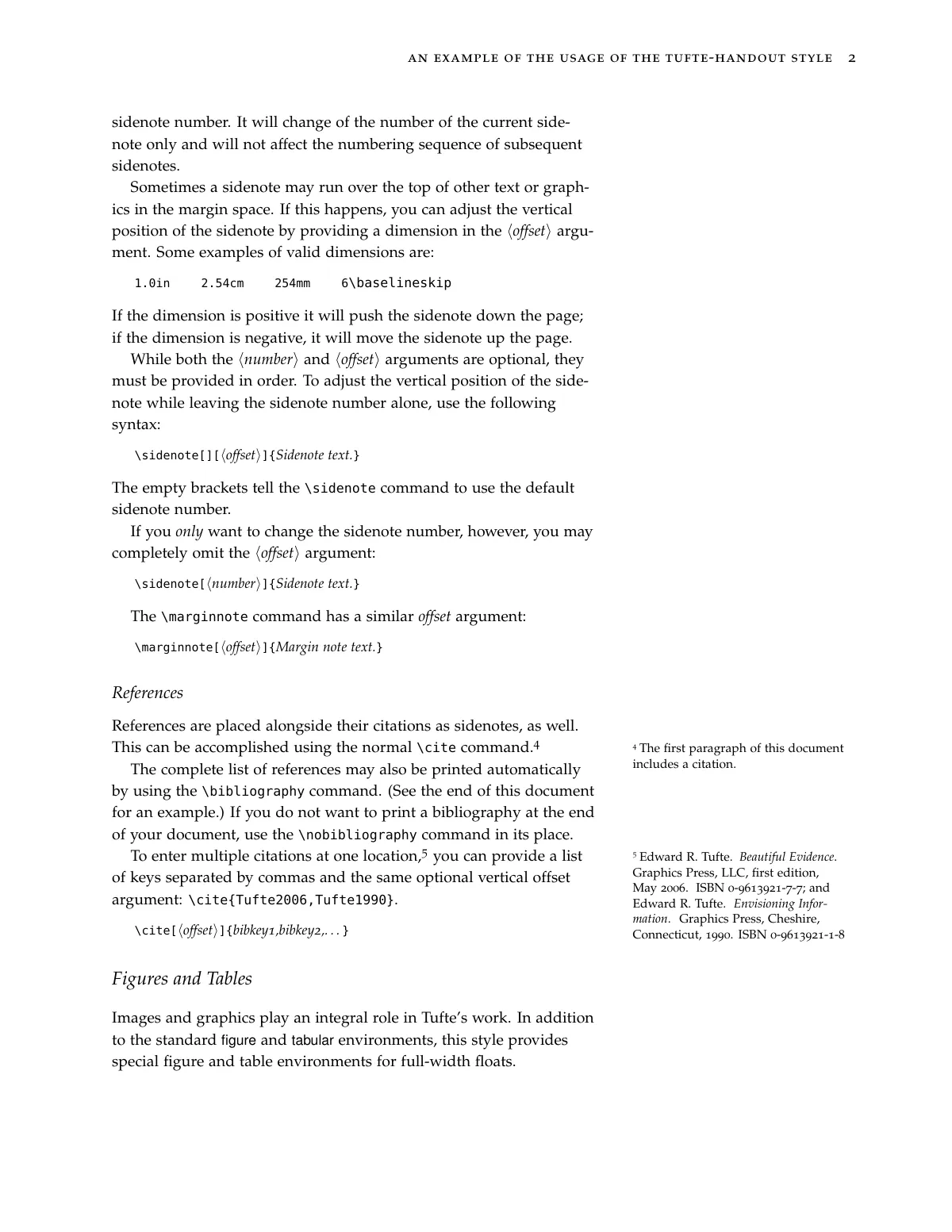 Tufte-style handout with sidenotes and bibliography LaTeX template, page 2 of 5