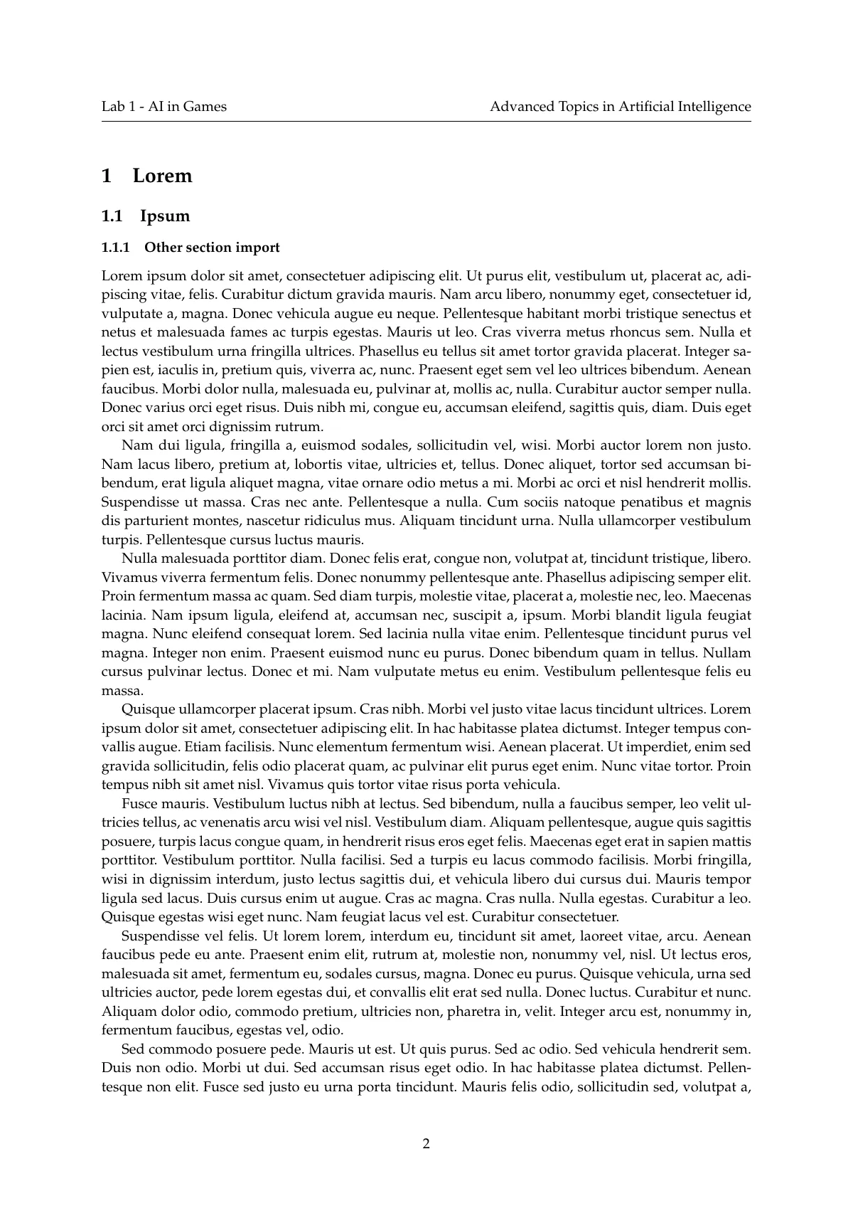 Short report for Wroclaw University of Science LaTeX template, page 2 of 4