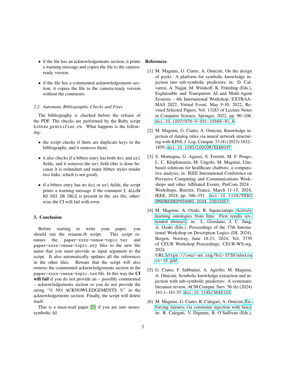 LaTeX-mallen Elsevier elsarticle forskningsartikel, numrerade referenser, sida 2 av 3