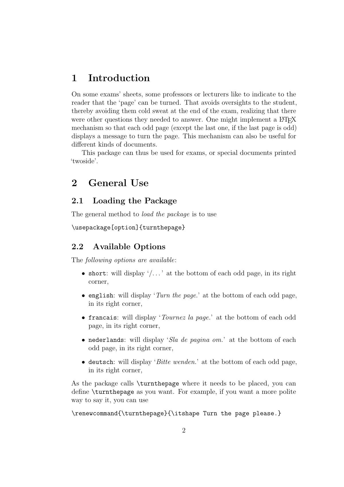 LaTeX-mallen Instruktion för sidvändning på tentamenspapper, sida 2 av 6