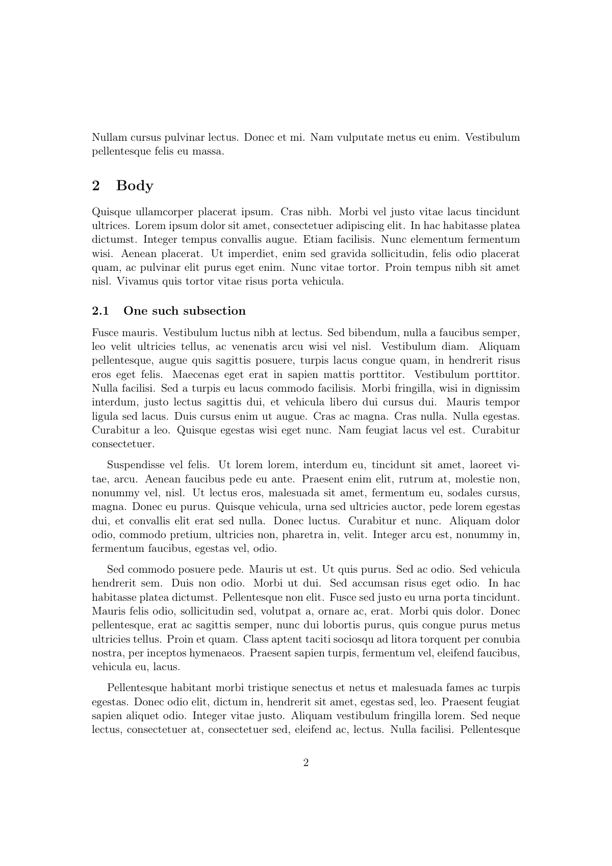 LaTeX-Vorlage Artikel für Projekte mit mehreren Dateien, Seite 2 von 6
