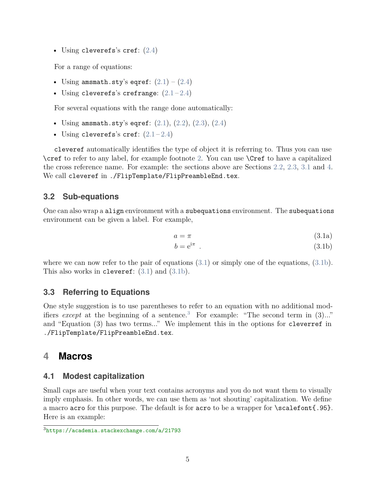 Article and lecture notes LaTeX template, page 5 of 13