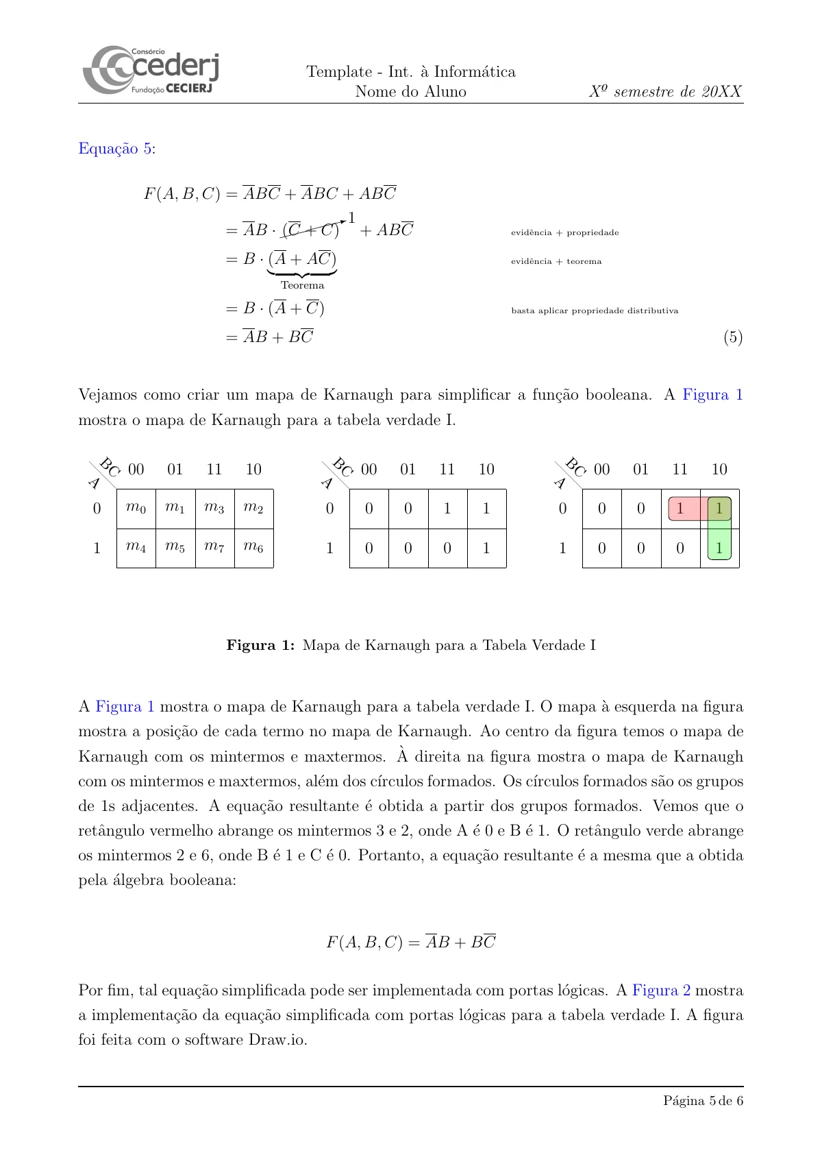 Plantilla de LaTeX Tarea de Introdução à Informática, CEDERJ, página 5 de 6