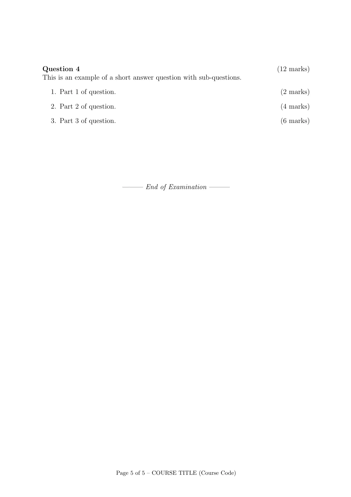 LaTeX-Vorlage Exam paper for Chinese University of Hong Kong, Seite 5 von 5