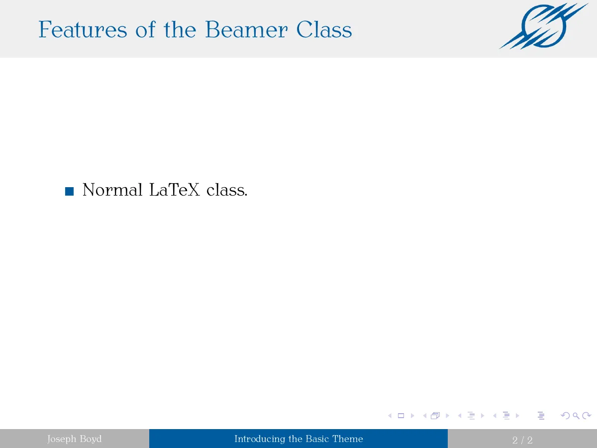 LaTeX-Vorlage Minimales Beamer-Theme (MINES Paris und Institut Curie), Seite 2 von 4