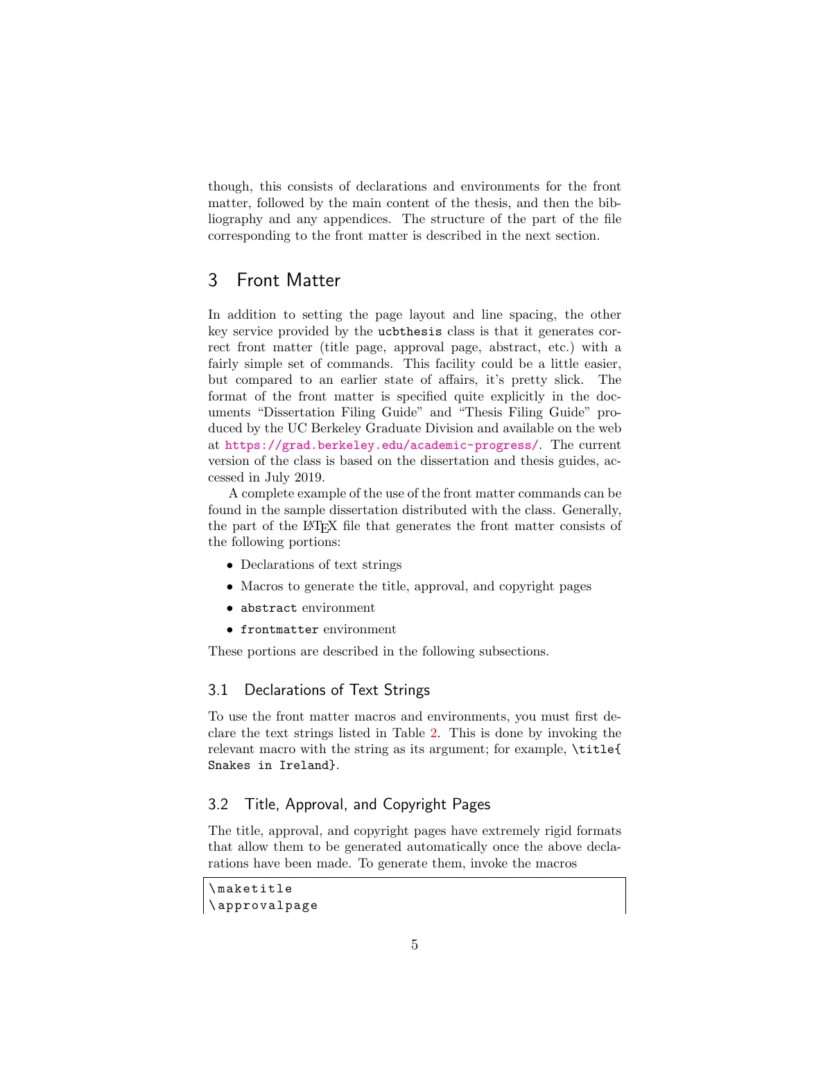 Modèle LaTeX Manuel de la classe de thèse UC Berkeley, page 5 sur 9