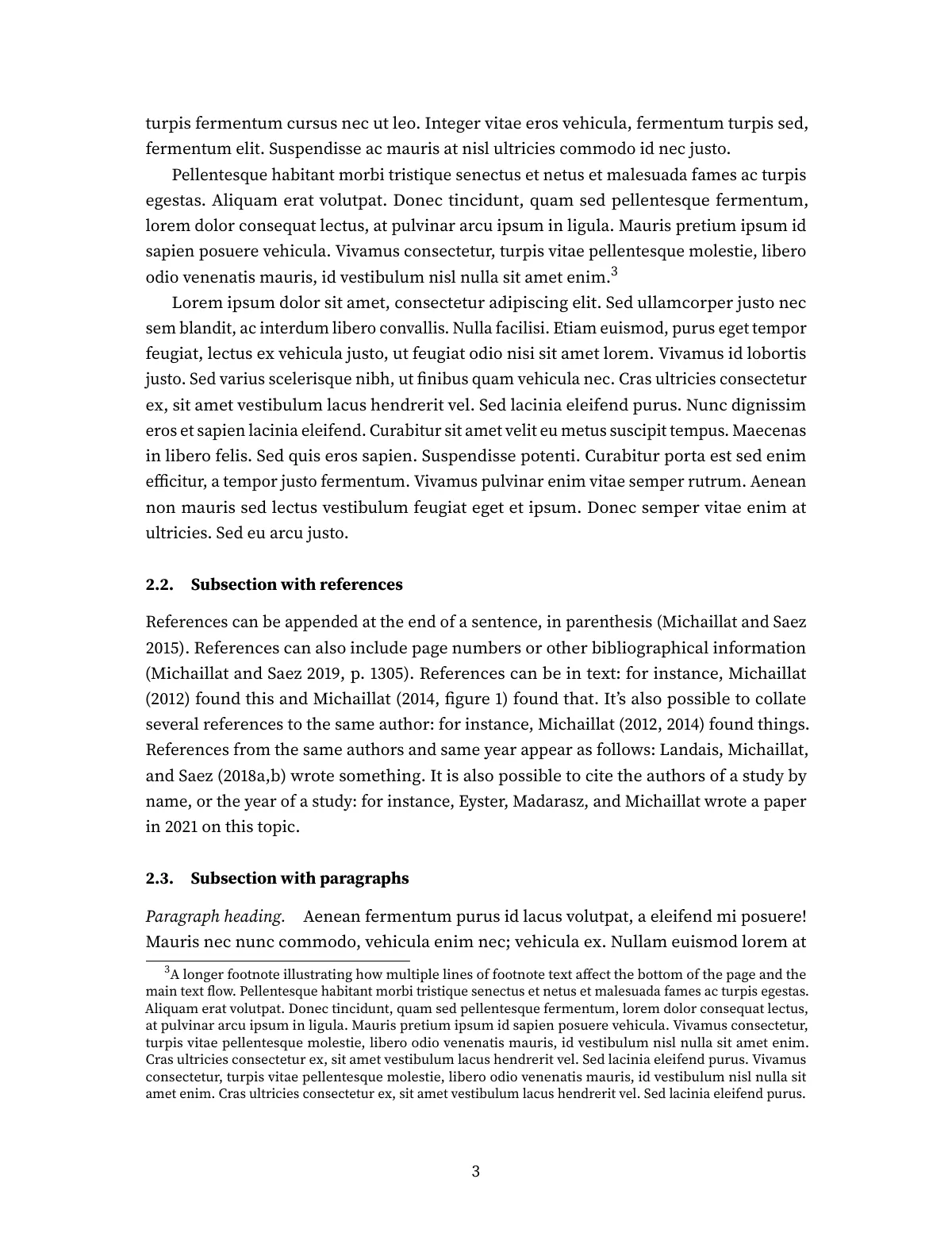 Minimalist academic paper, 22-page example LaTeX template, page 4 of 22