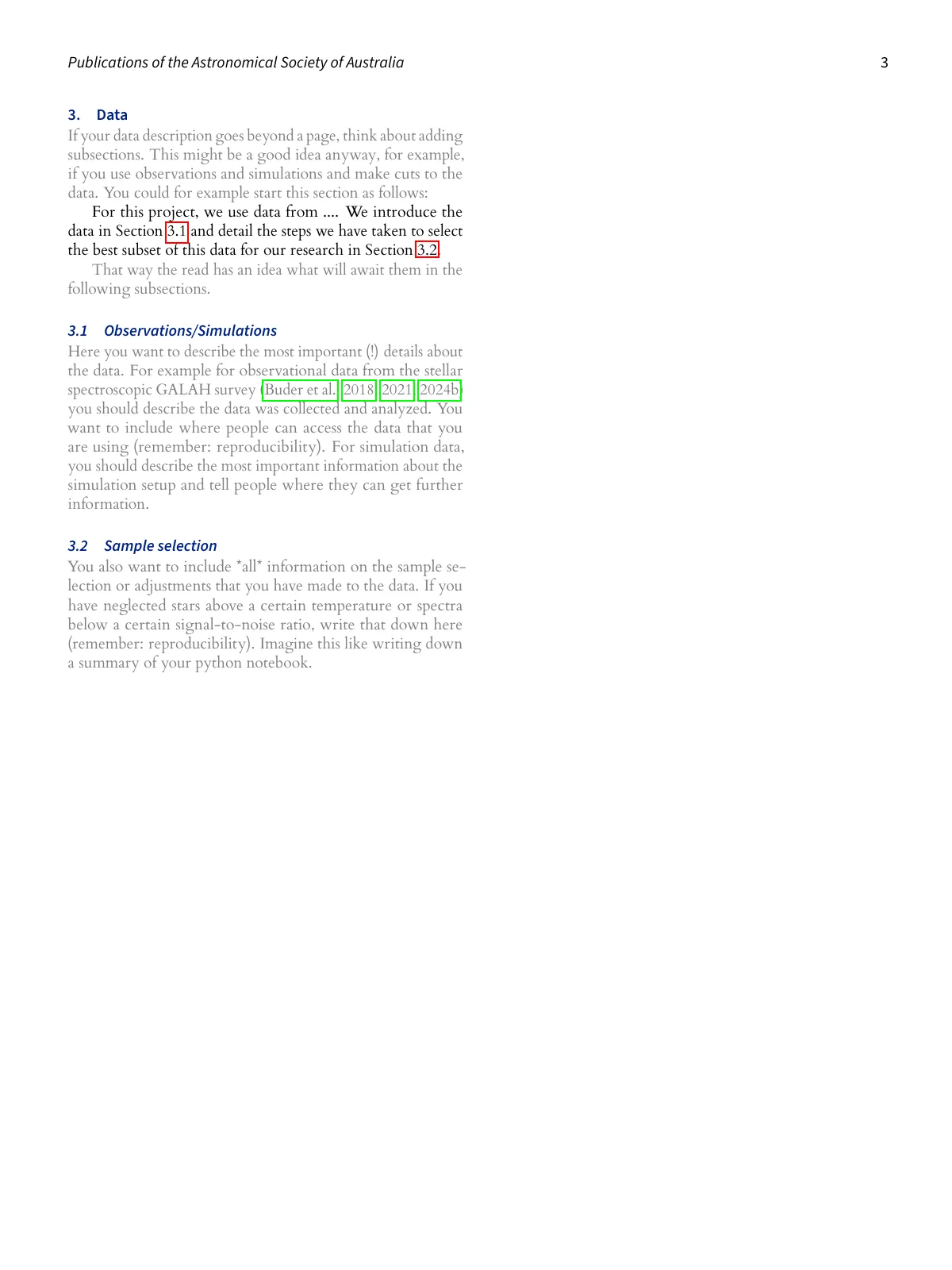 LaTeX-Vorlage Publications of the Astronomical Society, Seite 3 von 7