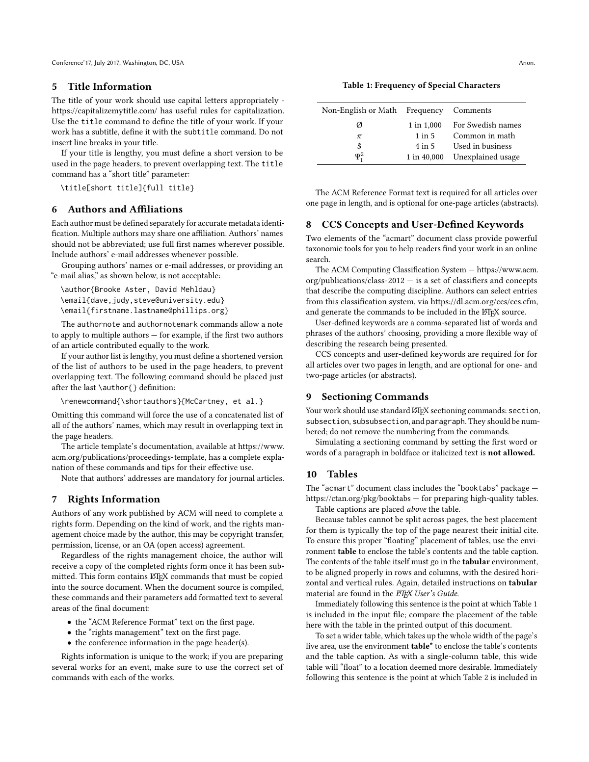 LaTeX-mallen ACM-konferensartikel med automatiserade byggen, sida 2 av 6
