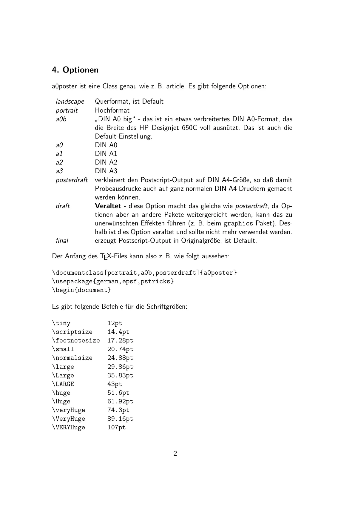 LaTeX-Vorlage A0-Poster auf Deutsch (Anleitung zur a0poster-Klasse), Seite 2 von 4