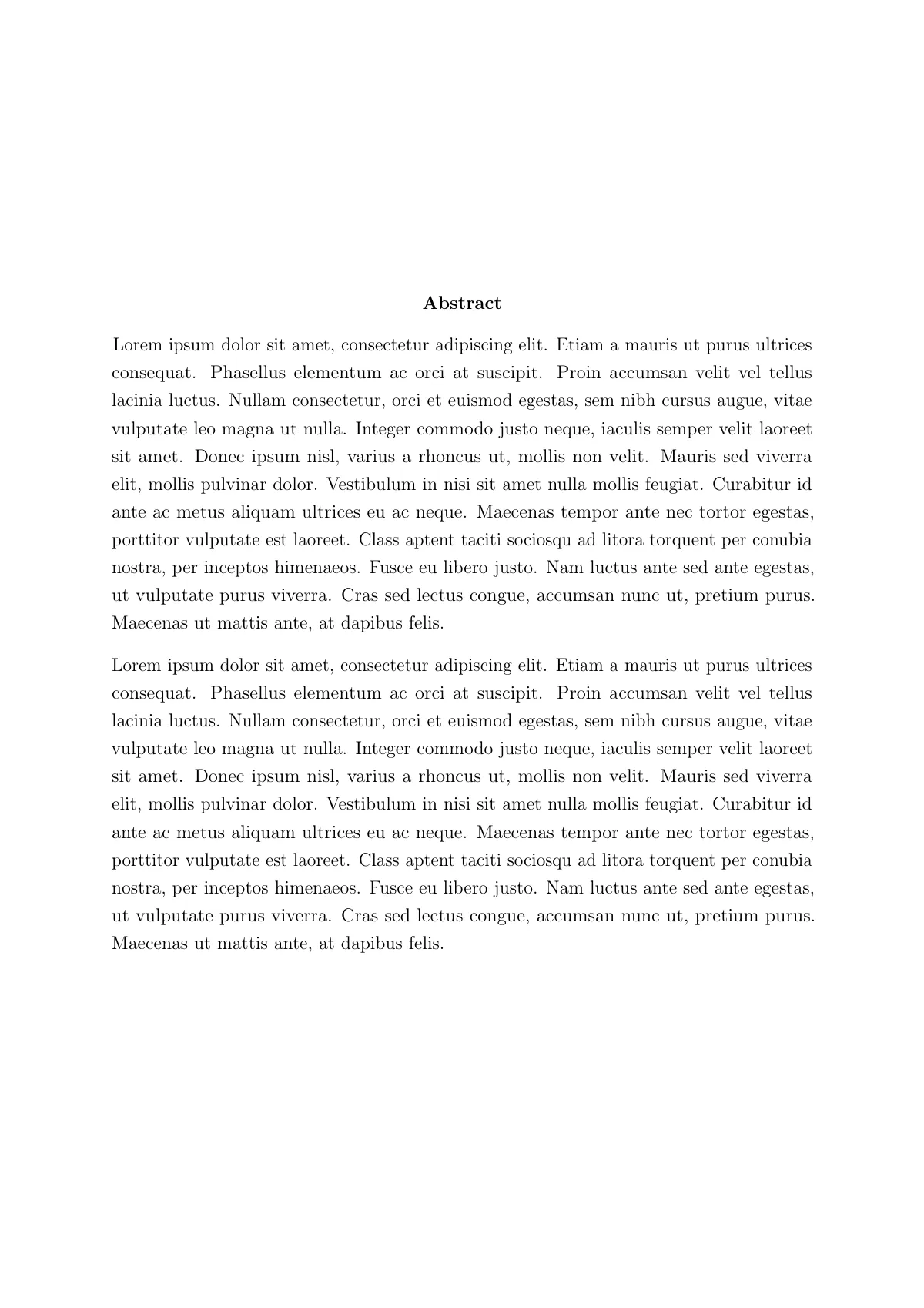 Master thesis, Norwegian School of Economics LaTeX template, page 2 of 5