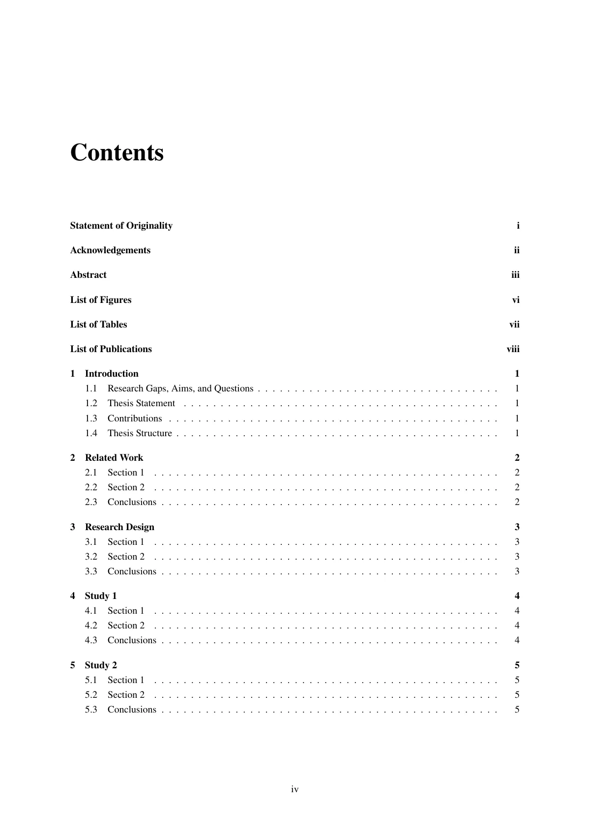 Modèle LaTeX Thèse de doctorat, Australian National University, page 5 sur 19
