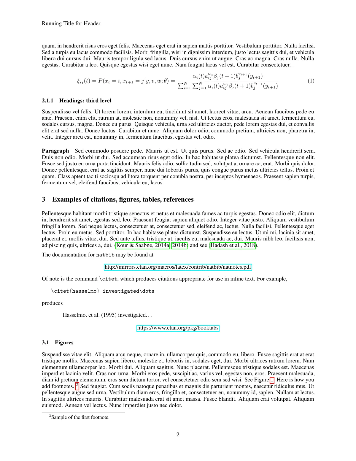 Arxiv Latex Template LaTeX template, page 2 of 3