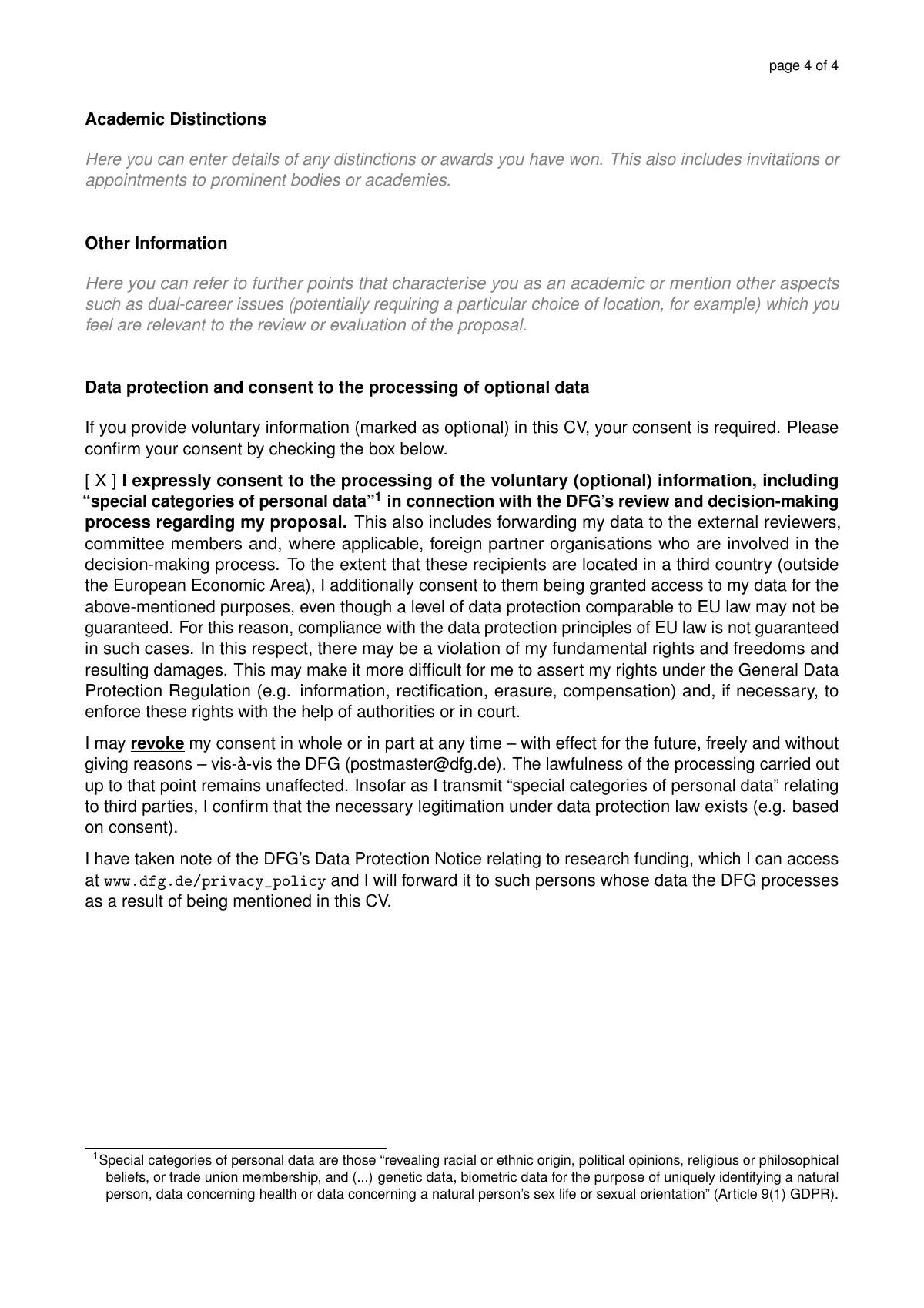 LaTeX-Vorlage DFG-Antrag Lebenslauf und Publikationsliste, Seite 4 von 4
