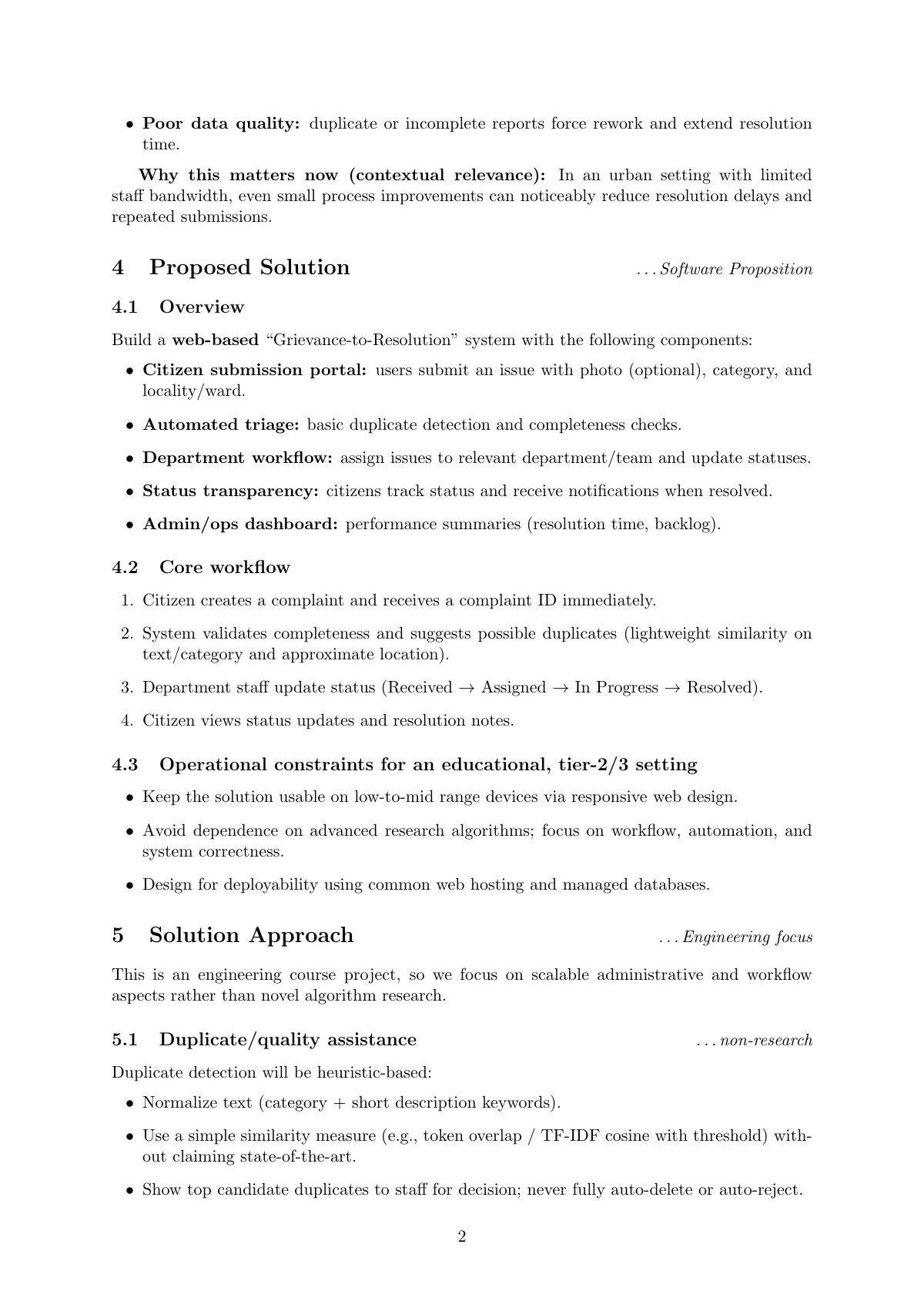 UCS503P project proposal LaTeX template, page 2 of 5