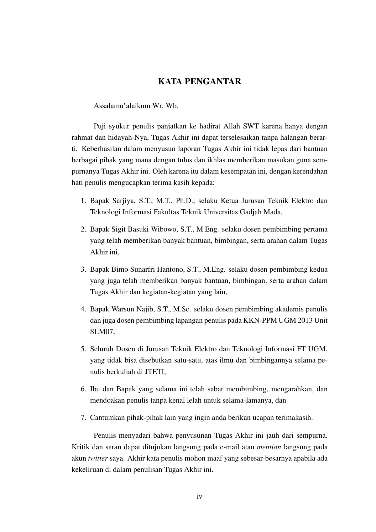 Gadjah Mada University undergraduate thesis (Skripsi) LaTeX template, page 4 of 25