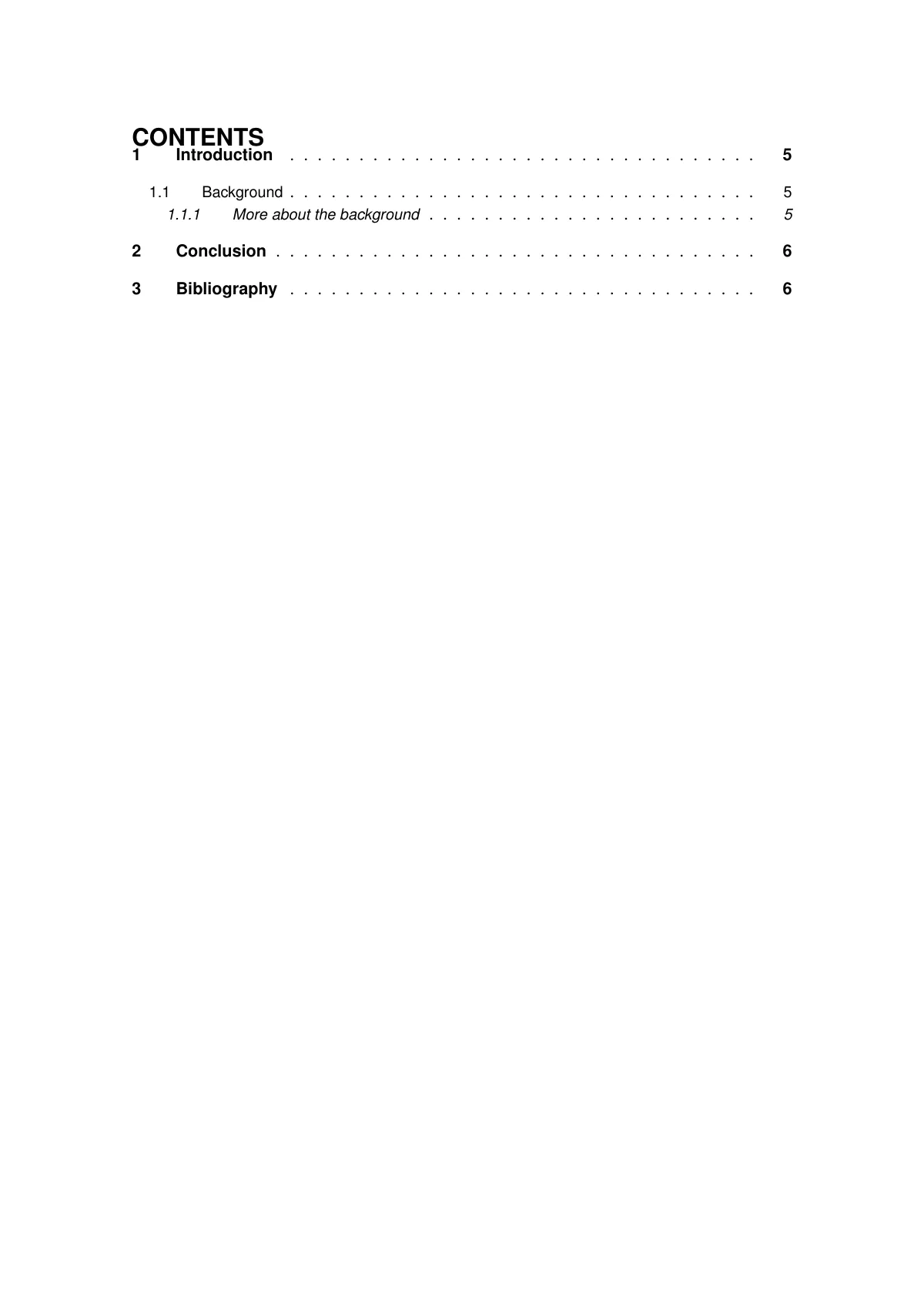 Modèle LaTeX Thèse de diplôme de l'Arcada University of Applied Sciences, page 5 sur 7