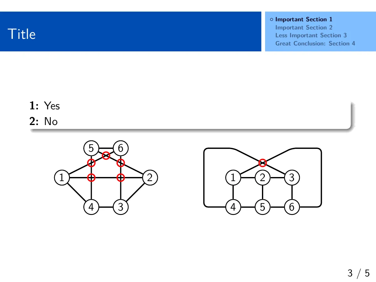 Beamer themes LaTeX template, page 3 of 6