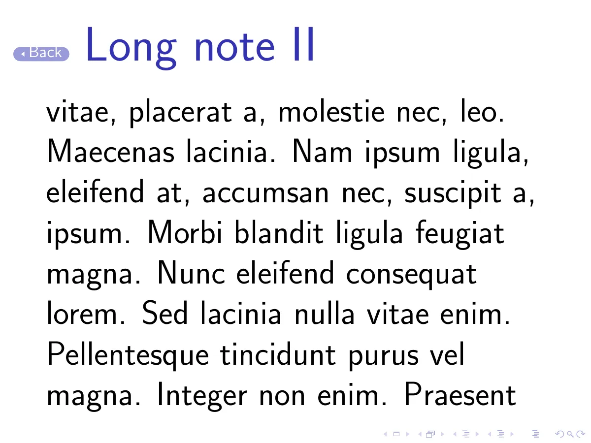LaTeX-Vorlage Beamer-Anhangsnotizen mit langer Notiz, Seite 3 von 4